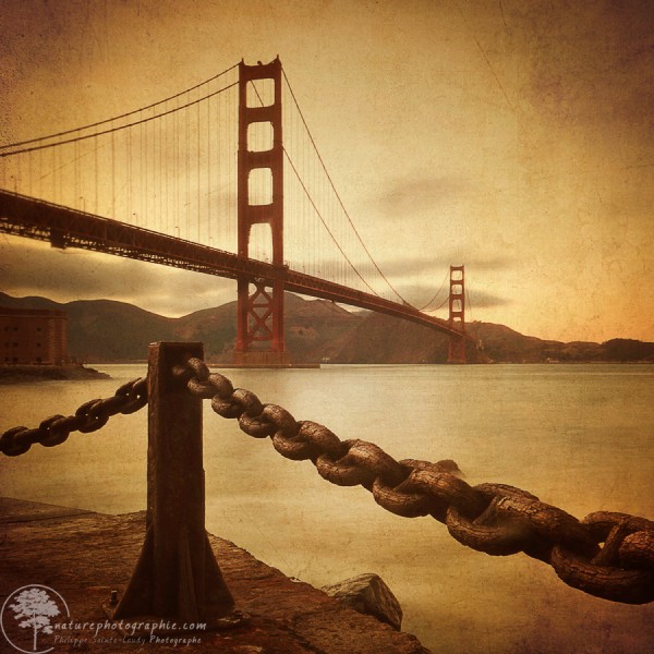 Vintage Golden Gate Golden Gate Bridge