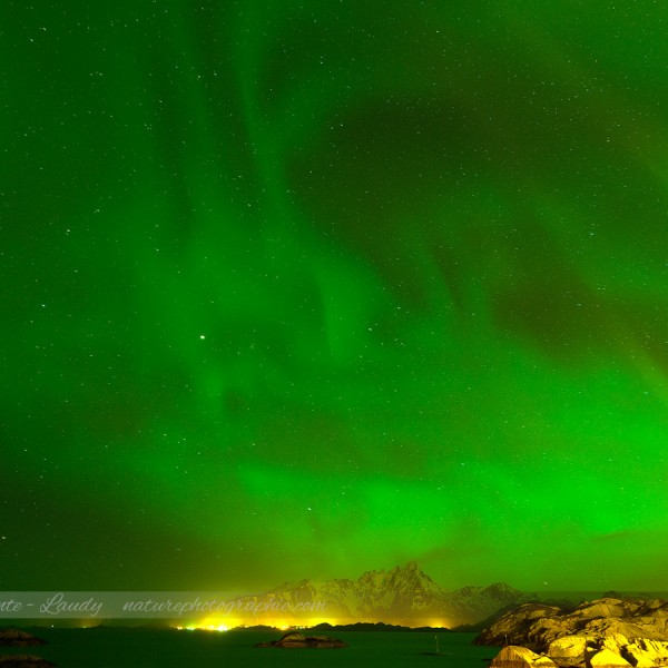 Aurore boréale – 01h04m19s Aurore boréale en Norvège