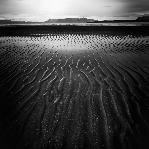 Plage de sable noir en islande