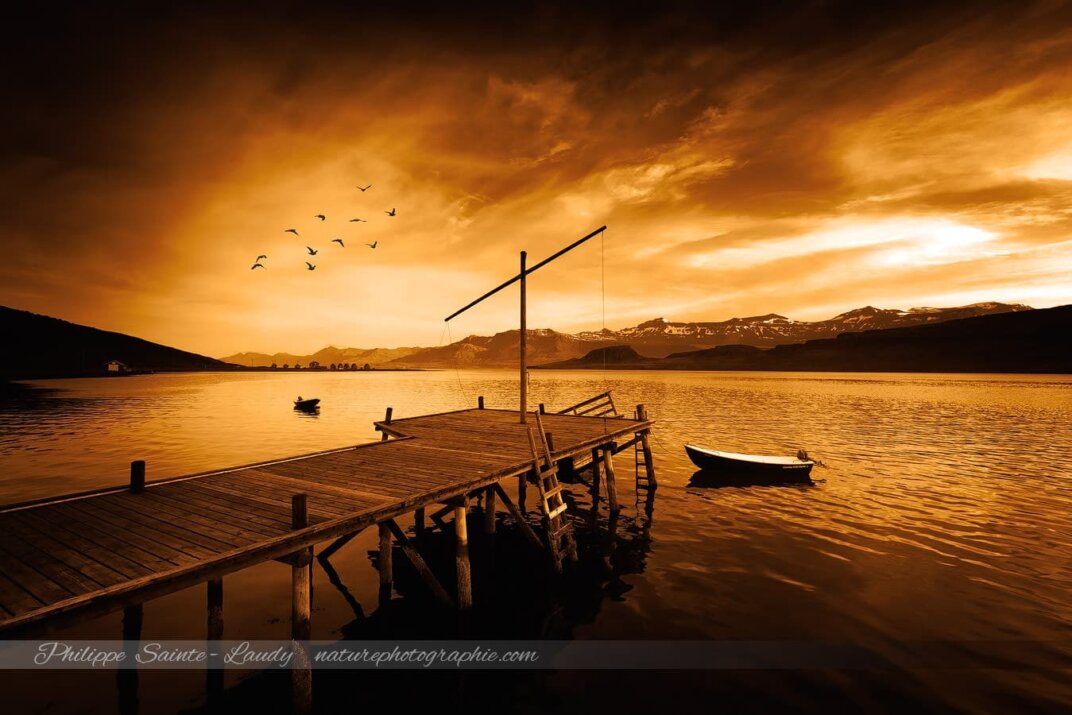 Coucher de soleil à Seydisfjördur - Islande