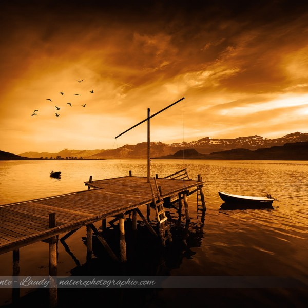 Coucher de soleil à Seydisfjördur - Islande