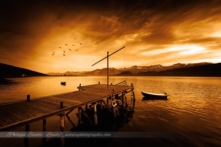 Coucher de soleil à Seydisfjördur - Islande