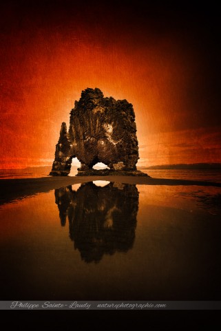 Photo du rocher Hvitserkur en Islande