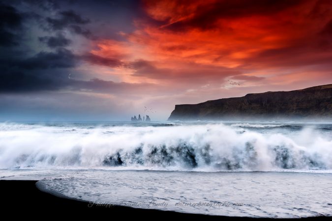 Daydreamning Plage de Vik en Islande