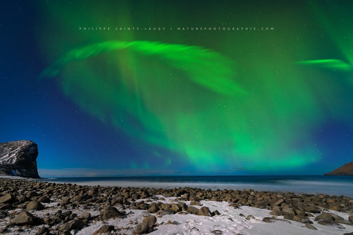 Aurore boréale à Unstad