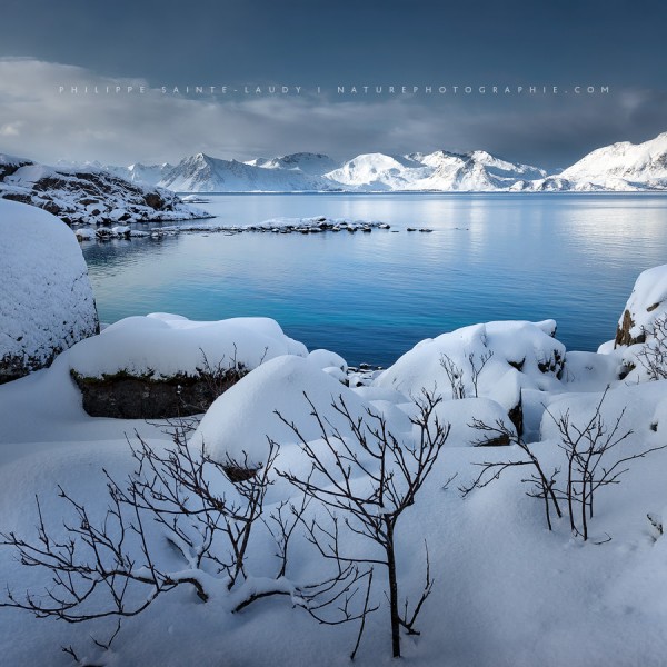 Joy Blue Fjord en Norvège sur les îles Lofoten