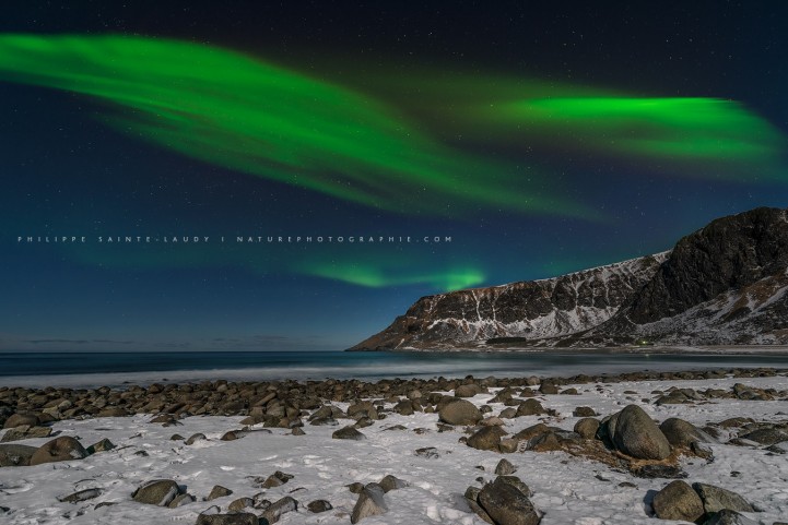 Aurore boréale à Unstad