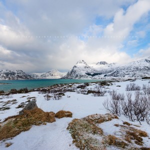 Paysage enneigé en Norvège