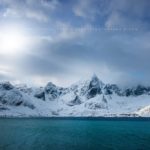 Montagnes des Lofoten en hiver