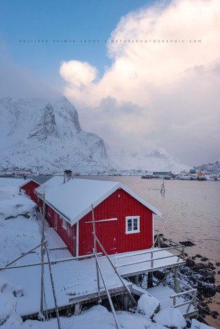 Vue sur Reine en Norvège