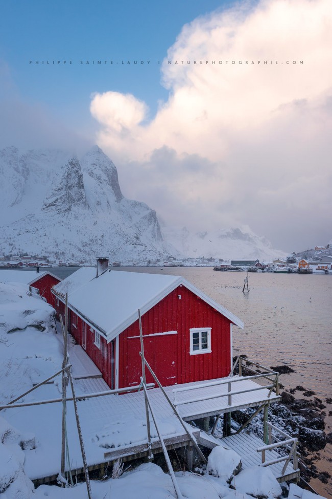 Vue sur Reine en Norvège