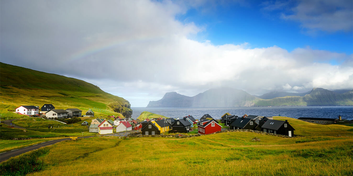 Rainbow Over Gjógv