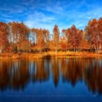 Photo d'un lac en automne
