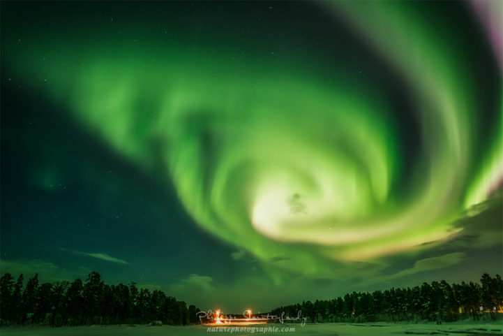 Aurores boréales en Laponie