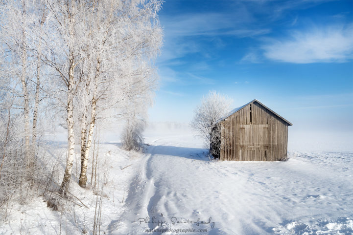 Paysage de neige en Finlande