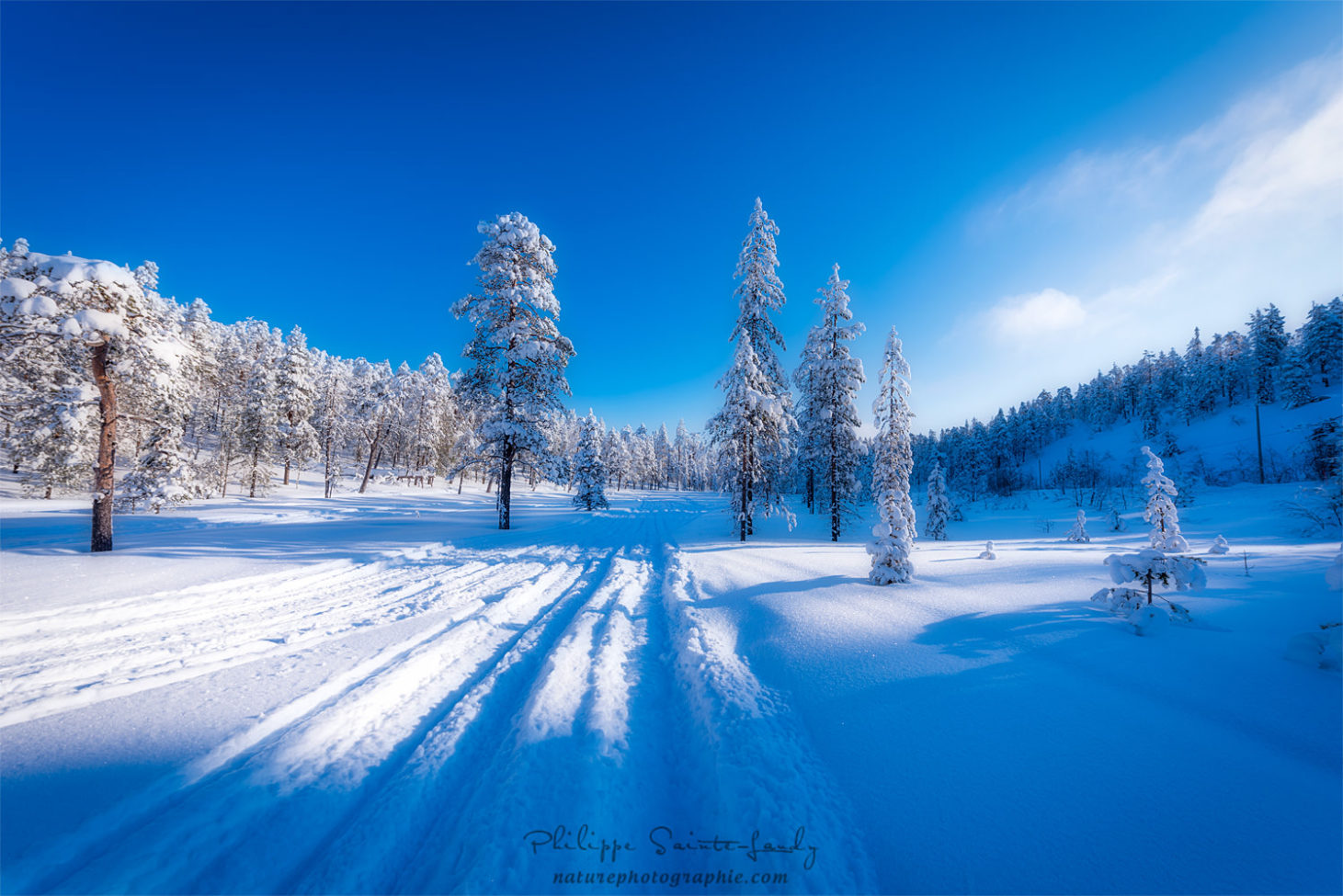 Champs de neige en Finlande
