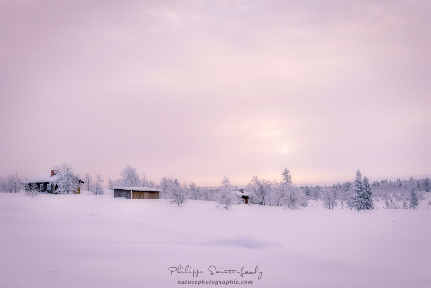 Paysage de neige en Finlande