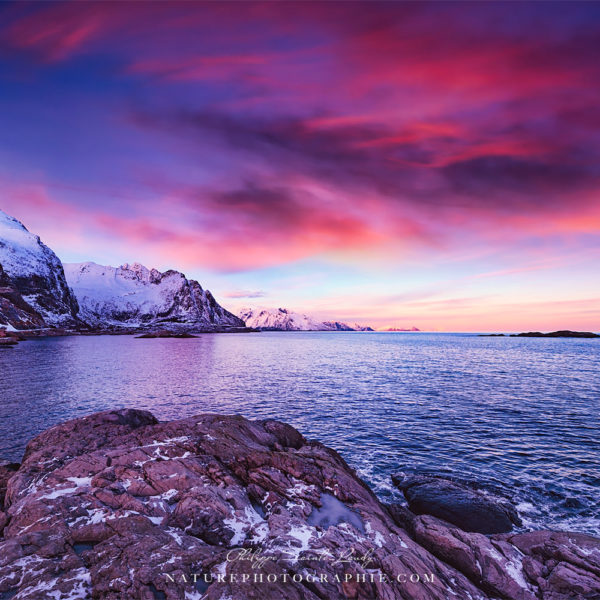 Away From Today Coucher de soleil dans les fjords de Norvège