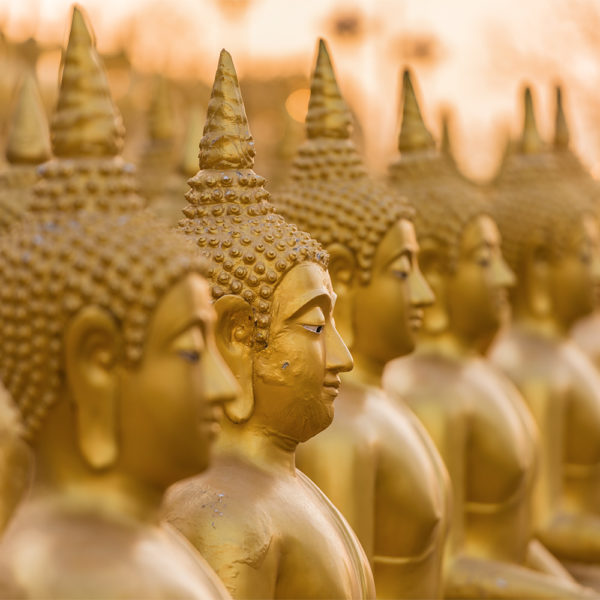 Buddha in the Setting Sun