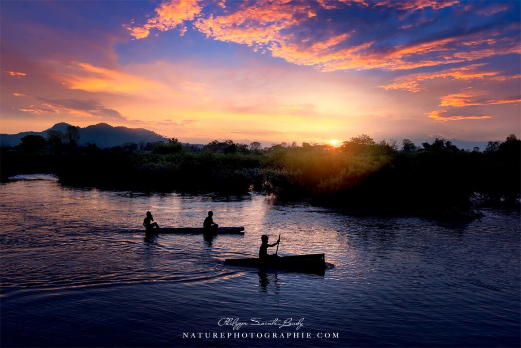Fin de journée sur l'île de Don Det