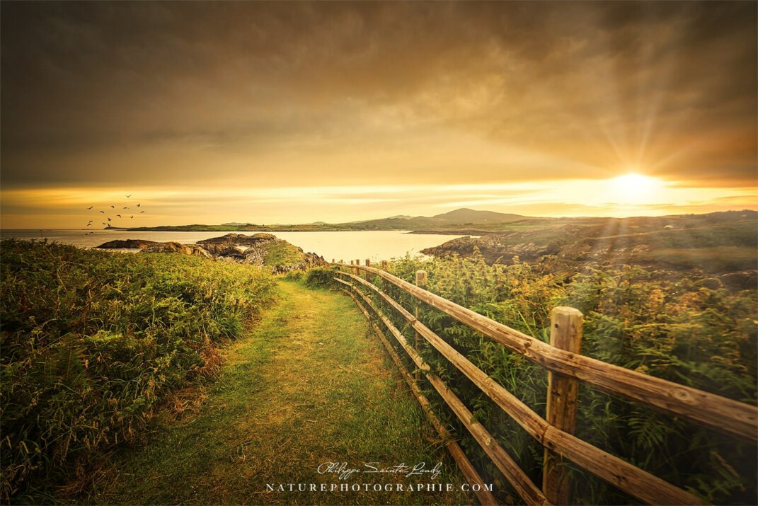 Coucher de soleil en irlande