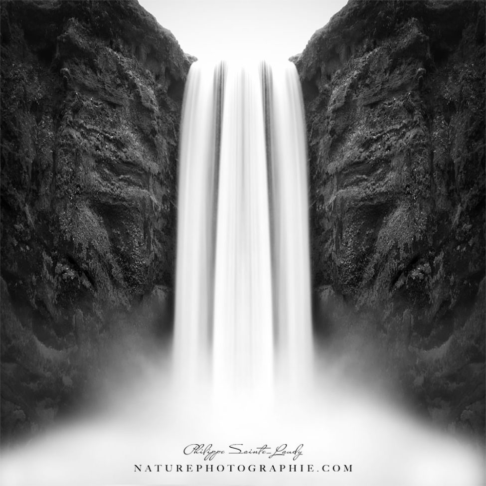 The flow of Skógafoss