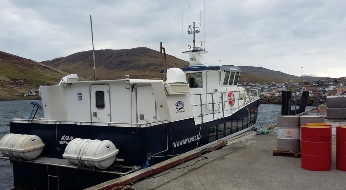 Mykines en bateau