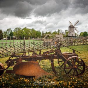 Ferme et moulins à Angla en Estonie
