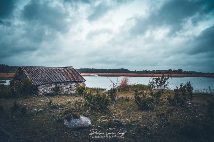 Vieille maison dans le golfe de Finlande