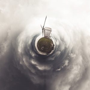 TINY-PLANET-118 Tiny Plant d'un moulin à vent en Estonie