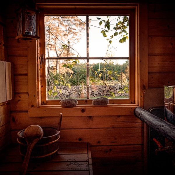 Sauna Estonien Intérieur d'un sauna en Estonie