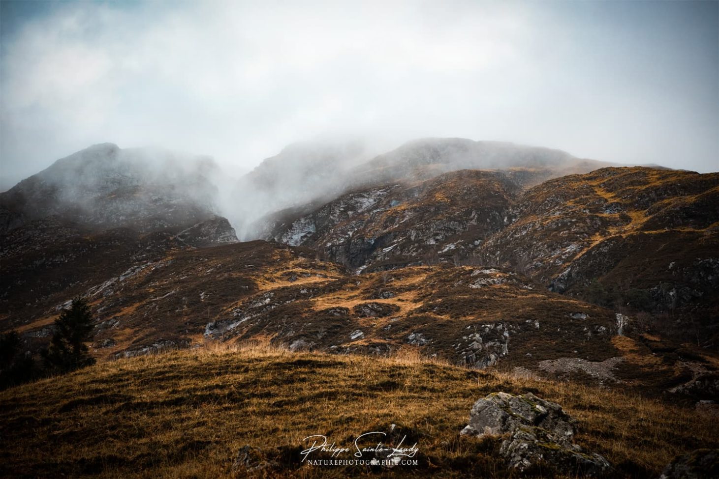 Brouillard au sommet des Highlands