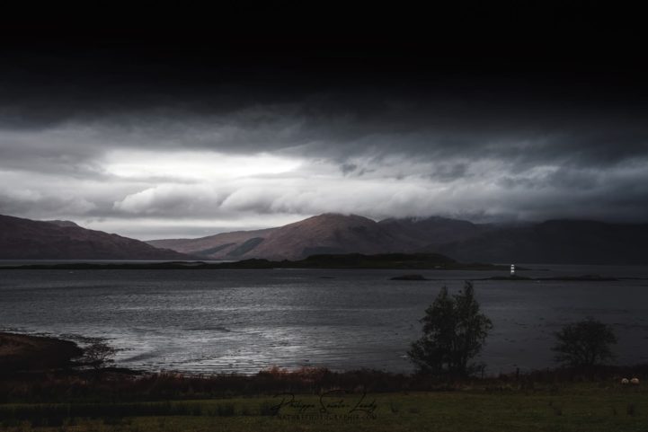 Vue depuis le port Appin en Écosse