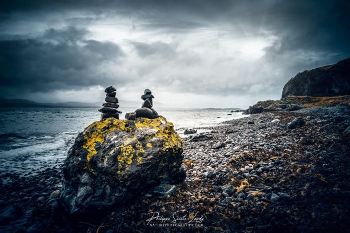 Plage près de Oban en Écosse