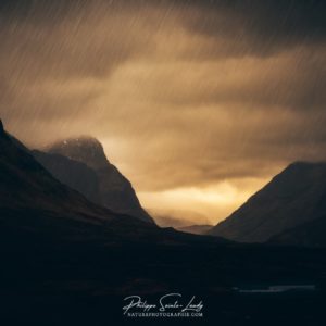 The Lights of Glencoe Photo de Glencoe un jour de pluie
