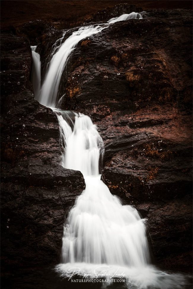 Cascade à Glencoe en Écosse