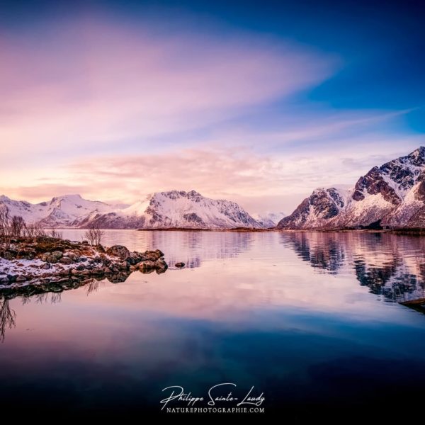 Listen Colors Coucher de soleil sur les fjords de Norvège