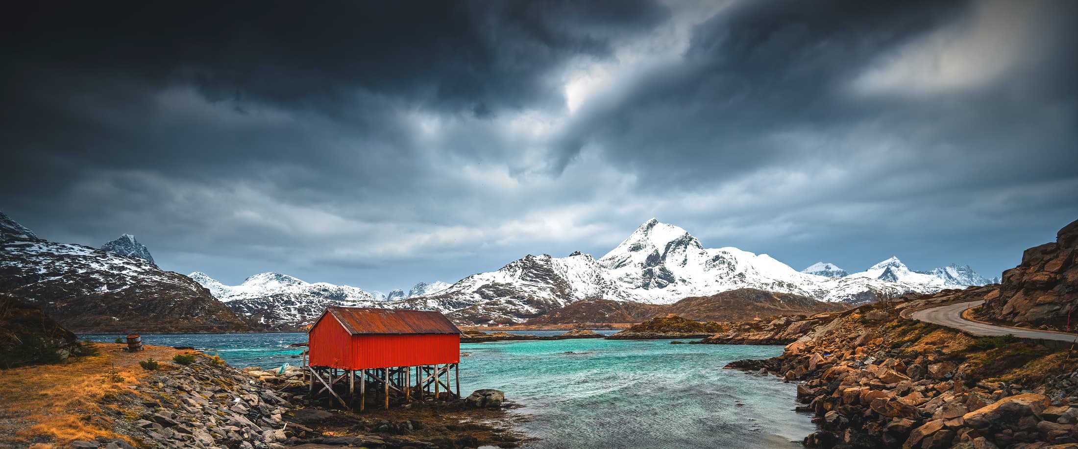 Neige sur les îles Lofoten