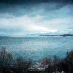 Paysage de Norvège avec une texture photo