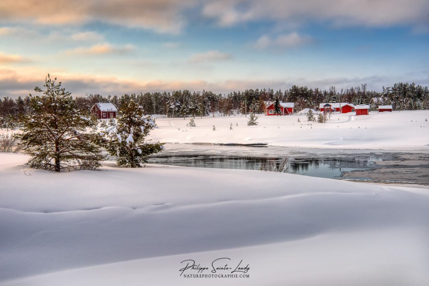Paysage de neige en Finlande