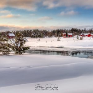 Beauty of Tranquility Paysage de neige en Finlande