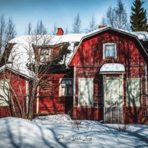 Finnish Red House Maison en bois de couleur rouge en Finlande