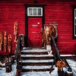 Maison en bois rouge traditionnelle de Finlande