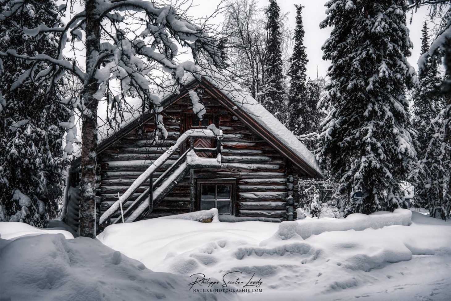 Chalet Finlandais sous la neige