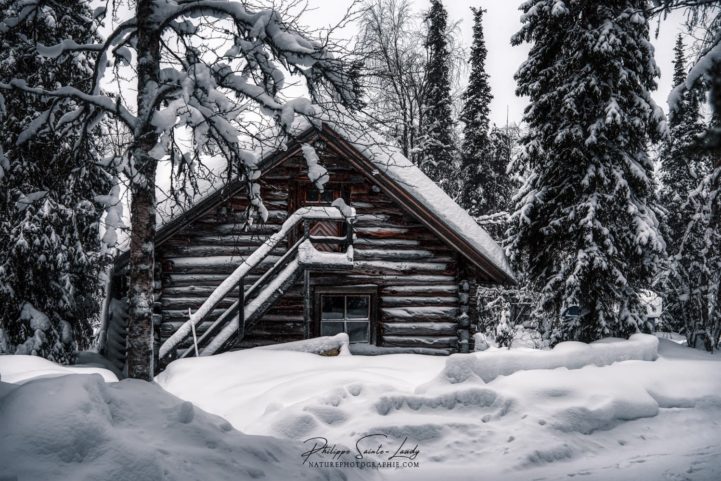 Chalet Finlandais sous la neige