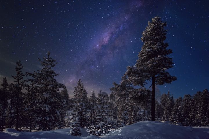Ciel étoilé en Laponie