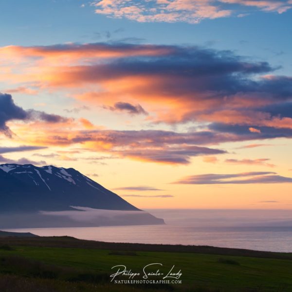 Coucher de soleil en Islande