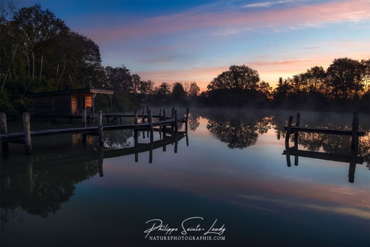 Paysage juste avant la nuit