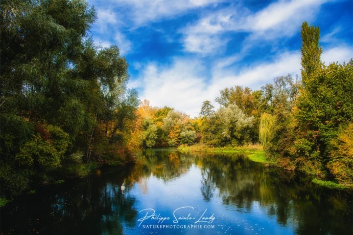Paysage et ciel bleu