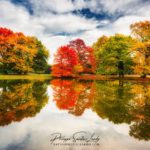 Nature se reflète dans un lac en automne